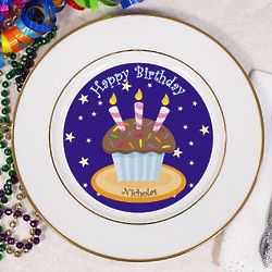Personalized Birthday Cupcake Plate