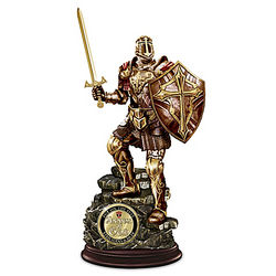 Armor of God Cold-Cast Bronze Sculpture with Challenge Coin