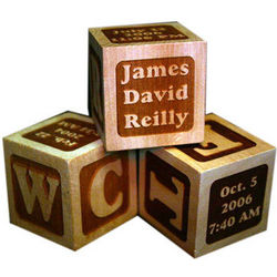 Personalized Wooden Baby Blocks
