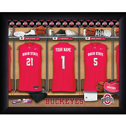 Personalized Ohio State Buckeyes Basketball Locker Room Print