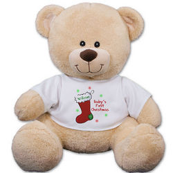 Personalized Baby's First Christmas Teddy Bear