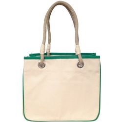 Emerald Accented Rope Tote