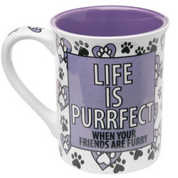 Life Is Purrfect Cat or Pawfect Dog Mug