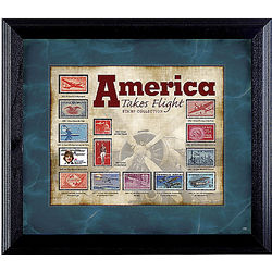America Takes Flight Framed Stamp Collection