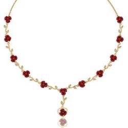 Dozen Roses Gold-Plated Drop Heart Necklace