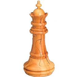Queen Chess Piece 3D Jigsaw Wooden Puzzle