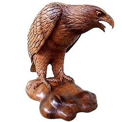 Mighty Eagle Wood Sculpture