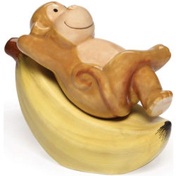 Monkey and Banana Salt and Pepper Shakers