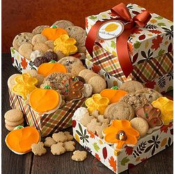 Thanksgiving Triple Treat Cookie Gift Tower