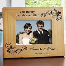 Personalized You Are My Happily Ever After Wood Photo Frame