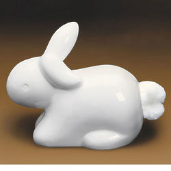Cottontail Rabbit Ceramic Cotton Ball Dispenser