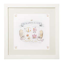 Coat of Arms Framed and Personalized Birth Announcement