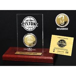 Detroit Pistons Etched Acrylic Plaque with 24K Gold Coin