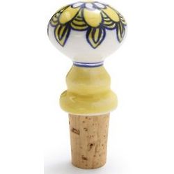 Yellow Ceramic Bottle Stopper