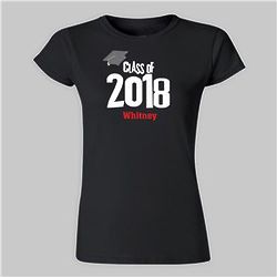 Women's Personalized Class of Graduation T-Shirt
