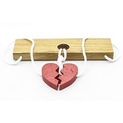 Two Lovers Heart String Wooden Puzzle