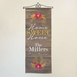 Personalized Fall Home Sweet Home Wall Flag