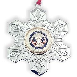 Engraved Veteran Military Service Christmas Ornament
