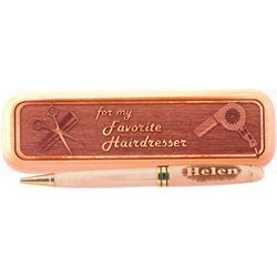 Hairdresser Engraved Pen and Box