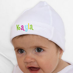 Hot Pastel Personalized Baby Name Hat