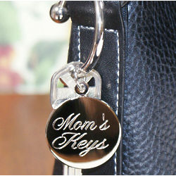 You Name It Personalized Silver Circle Keychain