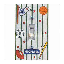 Personalized Sports Switchplate Personalized Sports Switchplate