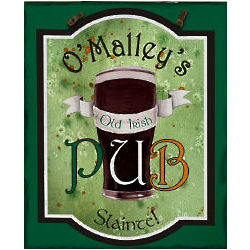Personalized Old Irish Pub Slate Plaque