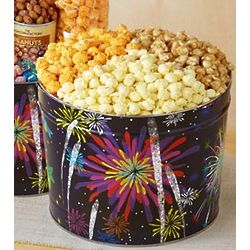 Fireworks 2 Gallon 3 Flavor Popcorn Tin