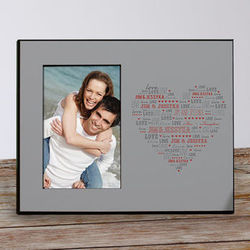 Personalized Heart Printed Picture Frame