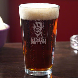 Reagan Right Personalized Beer Pint Glass