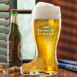 Cheers to You Personalized Glass Beer Boot