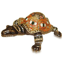 Vanity Turtle Figurine with Swarovski Elements