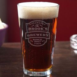 Vintage Brewery Personalized Pint Glass