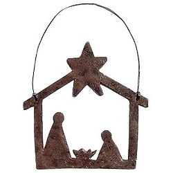 Handcrafted Metal Nativity Ornament