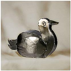 Happy Duck Tin Sculpture