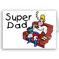 Super Dad Sleeping Card