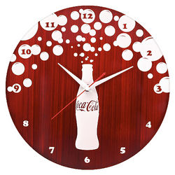 Coca-Cola Brushed Aluminum Wall Clock