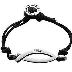 Personalized Pewter Ichthys Bracelet
