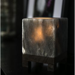 Rare Grey Himalayan Zen Salt Cube