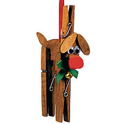 Reindeer Clothespin Ornament Craft Kit