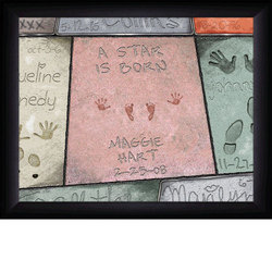 Personalized Sidewalk of Fame Framed Print