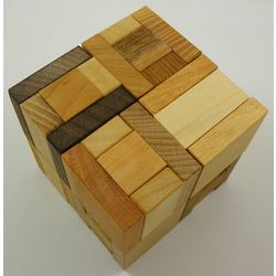 Two U Wooden Puzzle Brain Teaser