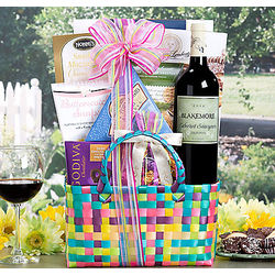 French Wine Christmas Duet Gift Basket