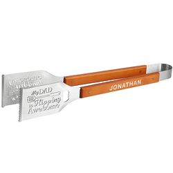 Personalized Flipping Awesome Dad Grill-a-Tongs