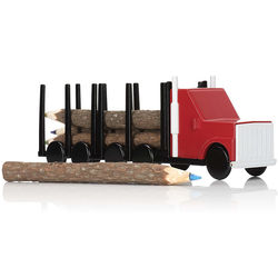 Log Pencil Truck and Sharpener