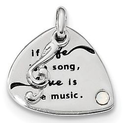 If Life is a Song, Love is the Music Guitar Pick Pendant