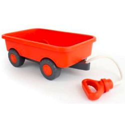 Recycled Plastic Orange Wagon Toy