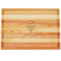 Large Personalized Hanukkah Wood Cutting Board