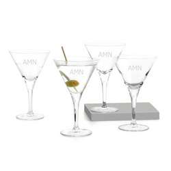 Monogrammed Martini Glasses
