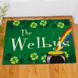 Irish Rainbow Welcome Personalized Doormat